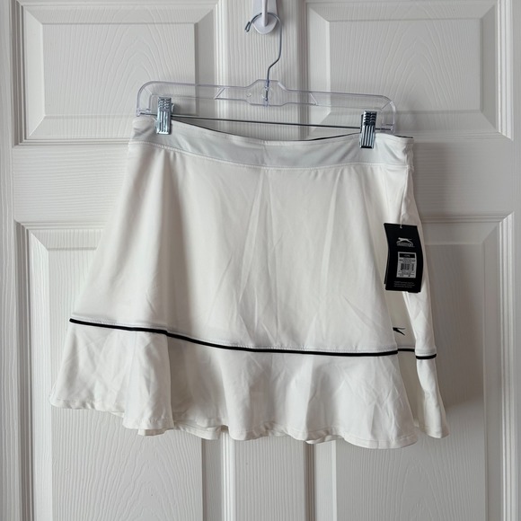Slazenger Pants - Slazenger Omagh Ruffle Knit Golf Skort Pure White Hydro-Dri WSG17015 Women's M